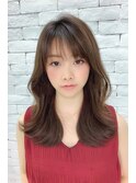 韓国風シースルーバング
