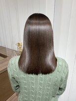 キュア 表参道(CURE)&nbsp;黒髪/グレージュカラー/ココアベージュ/ヘルシーロング[表参道]