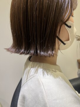 シェル 国分寺(shell) 切りっぱなしボブ/切りっぱなしミディアム/外ハネボブ/ベージュ