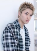 束感ショートツーブロックマッシュハイライトスパイキーショート