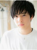 好感度大！アッシュブラック爽やかマッシュヘアT草加