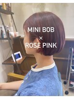 ヘアーズ ロッソ(hair's ROSSO) MINI BOB × ROSE PINK [30代40代50代60代]