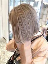ヲタク(wotaku.)&nbsp;ハイトーングレージュボブケアブリーチダブルカラーラベンダー