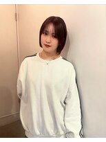 ルーム(Loom.)&nbsp;ハイトーンボブミニボブ切りっぱなしボブぱっつん前髪