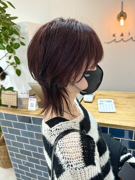カイ(kai) ウルフカット　暖色系カラー