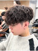 マッシュスパイラルパーマツイストスパイラル波巻きメンズ