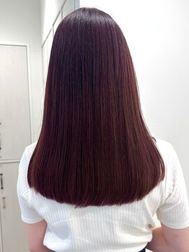 ガーデンヨコハマ(GARDEN YOKOHAMA) 暖色 チェリーレッド 切りっぱなし ロング ブリーチなしWカラー