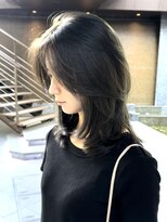 かきあげ前髪 レイヤーカット ワンカール