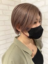 ルノン シェリー(LUNON cheliy) ショートヘア×ミルクティーベージュ/ダブルカラー/ショートヘア