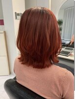 ランソ 新宿(RUNSO)&nbsp;くびれヘア×アプリコットオレンジ×夏×ハイライトカラー