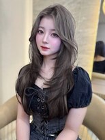 ロンドガーネット 池袋(Lond garnet)&nbsp;ワイドバングイメチェン美髪外ハネボブ+レイヤーカット韓国/池袋