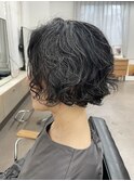 【中目黒】黒髪ショートボブのナチュラルくるくるパーマ☆