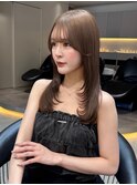 韓国レイヤーカット/くびれ巻き/前髪顔周り/セミディ[門前仲町]