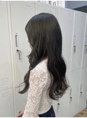 上品ロング◎韓国風巻き◎くすみベージュ/エレガンス☆アッシュ