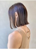【OORRY.etwa】オリーブグレージュ肩上ボブ