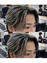 ヘアメイク アリープ(HAIR MAKE ALEAP)&nbsp;岡山/メンズバレイヤージュ/韓国風センターパート