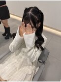 【新宿駅/新宿三丁目/ヘアセット/ハーフツイン/推し活ヘア】