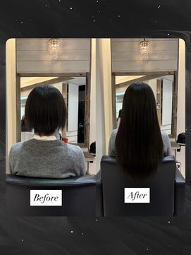 リゼル シブヤ(RISEL SHIBUYA) シールエクステ80本でサラサラロング