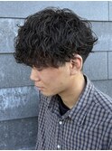 MEN’S HAIRマッシュパーマ波巻スパイラルパーマセンターパート