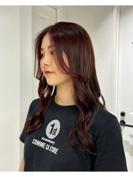 ブリーチなしダブルカラー/カシスレッド【藤野はるひ】