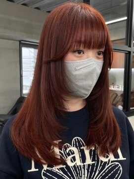 ニコ トウキョウ 渋谷(nico TOKYO) ダブルカラーチェリーレッドオレンジパープル韓国レイヤーボブ