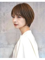 アイスバーグ ウェスト 清澄白河(eyesburg W/est)&nbsp;丸みショートボブ×アッシュベージュ/ 30代40代50代ヘアスタイル