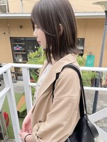 ミント(mint)&nbsp;アッシュグレージュ/ブリーチなしダブルカラー/レイヤーカット