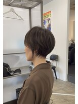 スクエアペア(SQUARE PAIR)&nbsp;ショートボブ　シークレットハイライト　グレージュ　30代40代