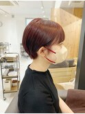コンパクトショート×ピンクカラー