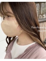 ドルセプラタ(Dulce plata) フェイスフラミング×マロン人気スタイル韓国風シースルー前髪