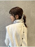 ポニーテール/ヘアアレンジ/浴衣ヘアポニーテールアレンジ