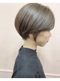 【こなれ感】グレージュカラー　透明感カラー　ショートヘア