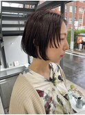 20代30代大人可愛いエアリーボブラベンダーベージュ透明感