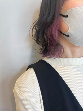 ヘアーラニッシュ 船橋店(hair Lanish) ピンクベージュ/20代30代40代/イヤリングカラー/インナーカラー