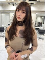 サイン 表参道(SIGN) 韓国ヘアグレージュカラーブリーチ無し髪質改善イヤリングカラー