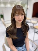 韓国ヘア/顔まわり/韓国レイヤー/前髪カット/小顔/韓国風