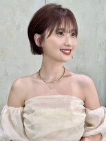 ロンドヴァリー 渋谷店(Lond vallee)&nbsp;ワインレッド×あごラインミニボブ