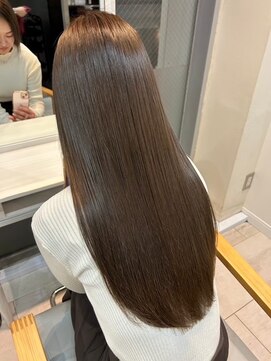 シェリー 仙台(Cherie) 20代30代40代ストレートアッシュベージュ髪質改善大人ロング