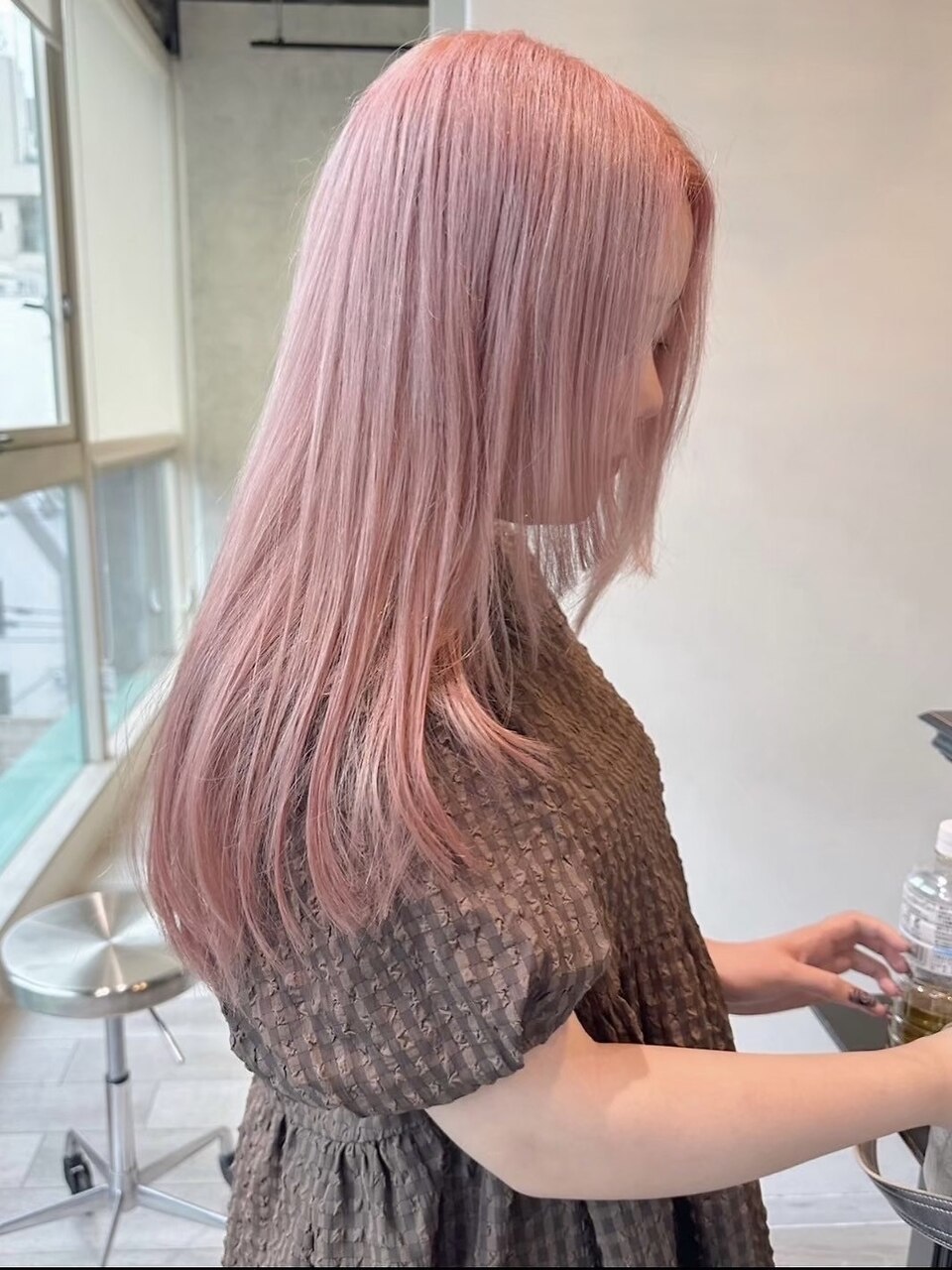 ピンクベージュ/ブリーチ/表参道/原宿/ロング