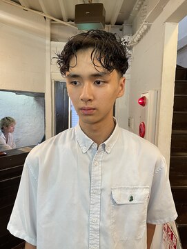 ビーバイエイトジェンツ(Bee by EIGHT GENTS) サーフカール/スパイキーショート/ブルーブラック/心斎橋