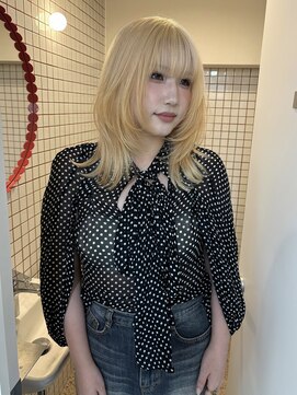 ペレ アネックス 大阪梅田茶屋町店(PELE ANNEX) ミディアムヘア/デザインカラー/フェイスフレーミング/梅田