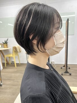 ノア 奈良駅前店(NoA) 丸みショート　ショートヘア　暗髪ショート　田村梨乃　奈良