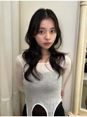 顔まわりレイヤーで巻いても可愛く