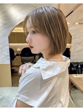 ロンドリゼル 札幌(Lond RiseL) オリーブグレー/前髪/ボブ/マロンベージュ/レイヤーカット/小顔