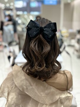 【高木美緒】ミディアムハーフアップアレンジ