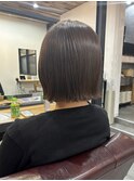 透明感グレージュ×タッセルボブ