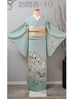 きものサロン すずめ屋&nbsp;レンタル番号　訪問着-１9　鶴