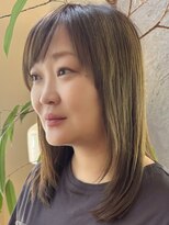 トップヘアー スパアンドリラクゼーション 安城(spa&relaxation)&nbsp;安城顔周りレイヤーくびれミディオリーブベージュ髪質改善40代