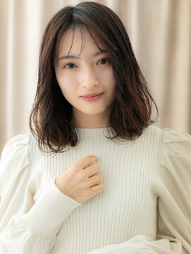 カバーヘア ブリス 志木南口駅前店(COVER HAIR bliss) シアーバングツートンカラー抜け感ボブウェットヘア20代30代W