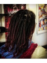 ゾーマ(ZOUMA) 地毛ドレッド 毛先を赤に♪